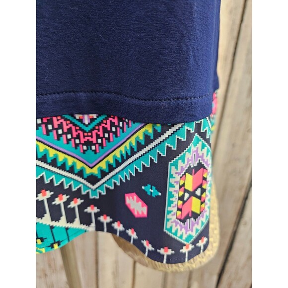 GILLI Blue Jersey Knit Blouse Shirt Top T-Shirt Women's M Short Sleeve EUC - Picture 3 of 7